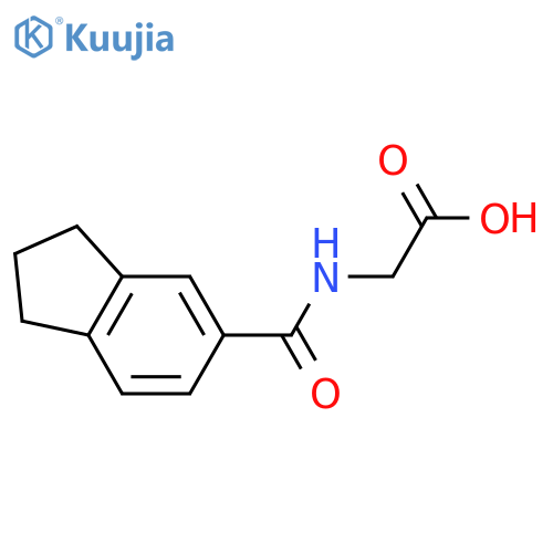 2-(2,3-dihydro-1H-inden-5-ylformamido)acetic acid structure