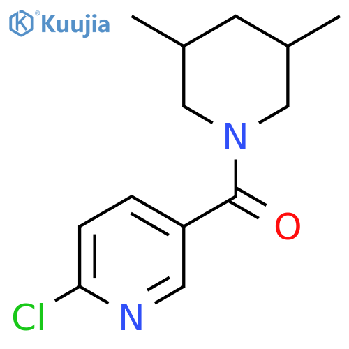2-chloro-5-(3,5-dimethylpiperidine-1-carbonyl)pyridine structure
