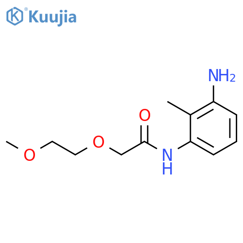 N-(3-amino-2-methylphenyl)-2-(2-methoxyethoxy)acetamide structure