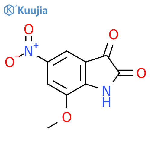 7-methoxy-5-nitro-2,3-dihydro-1H-indole-2,3-dione structure