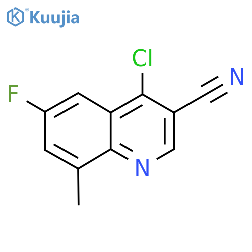 4-Chloro-6-fluoro-8-methylquinoline-3-carbonitrile structure
