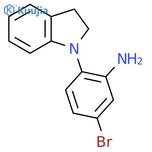 5-Bromo-2-(2,3-dihydro-1H-indol-1-YL)phenylamine structure