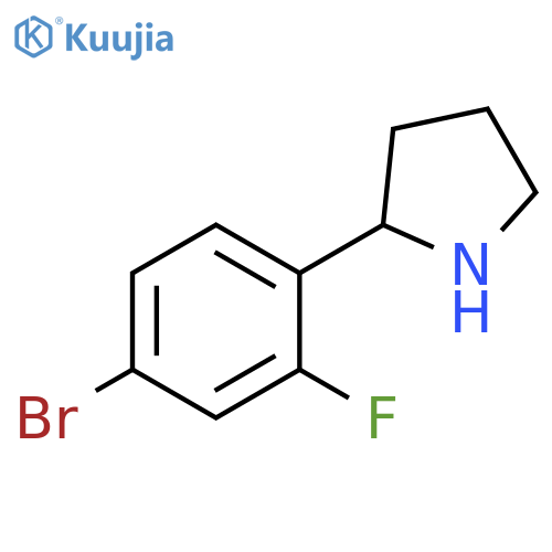 2-(4-bromo-2-fluorophenyl)pyrrolidine structure