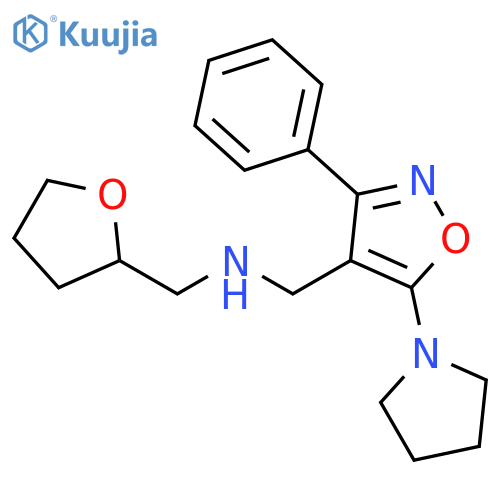 (oxolan-2-yl)methyl({3-phenyl-5-(pyrrolidin-1-yl)-1,2-oxazol-4-ylmethyl})amine structure