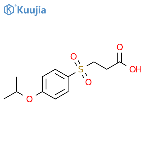 3-[4-(propan-2-yloxy)benzenesulfonyl]propanoic acid structure