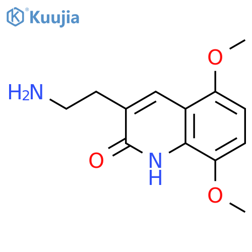 3-(2-aminoethyl)-5,8-dimethoxy-1,2-dihydroquinolin-2-one structure