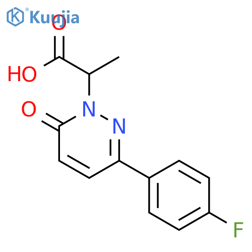 2-[3-(4-fluorophenyl)-6-oxo-1,6-dihydropyridazin-1-yl]propanoic acid structure