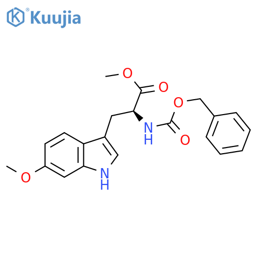 methyl (S)-2-(((benzyloxy)carbonyl)amino)-3-(6-methoxy-1H-indol-3-yl)propanoate structure