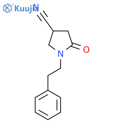 5-Oxo-1-(2-phenylethyl)pyrrolidine-3-carbonitrile structure