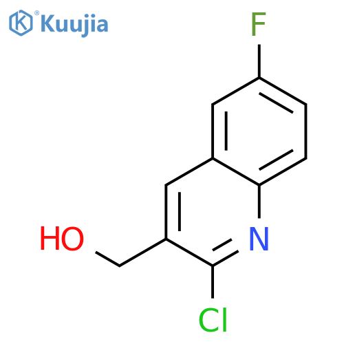 (2-chloro-6-fluoroquinolin-3-yl)methanol structure