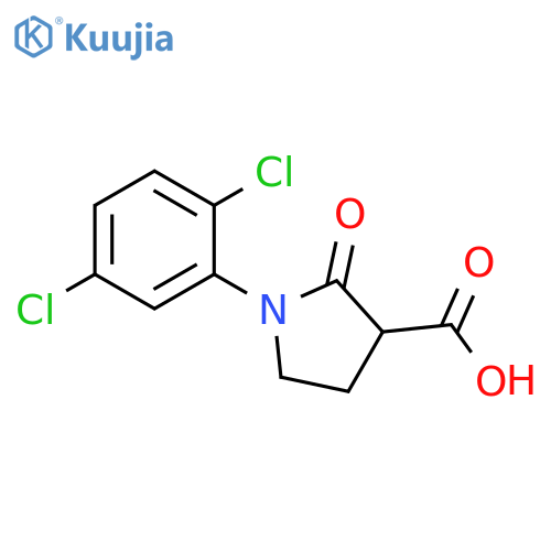 1-(2,5-dichlorophenyl)-2-oxopyrrolidine-3-carboxylic acid structure