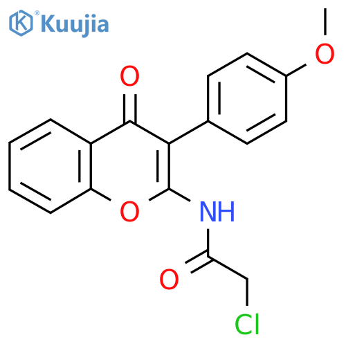 2-Chloro-N-(3-(4-methoxyphenyl)-4-oxo-4H-chromen-2-yl)acetamide structure