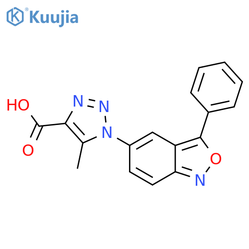 5-methyl-1-(3-phenyl-2,1-benzoxazol-5-yl)-1H-1,2,3-triazole-4-carboxylic acid structure