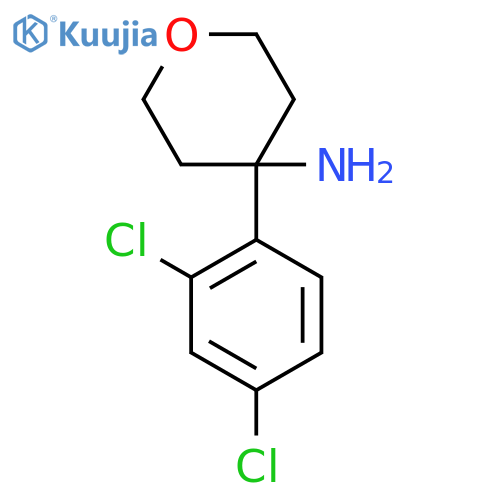 4-(2,4-dichlorophenyl)oxan-4-amine structure