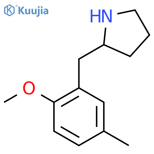 2-(2-methoxy-5-methylphenyl)methylpyrrolidine structure