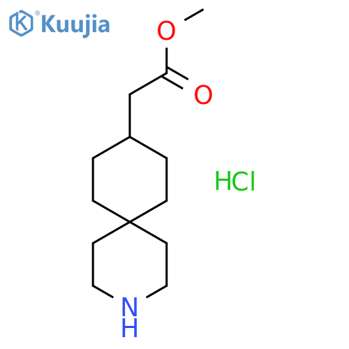 methyl 2-{3-azaspiro[5.5]undecan-9-yl}acetate hydrochloride structure