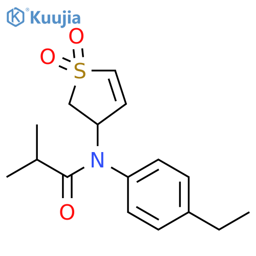 N-(1,1-dioxo-2,3-dihydro-1lambda6-thiophen-3-yl)-N-(4-ethylphenyl)-2-methylpropanamide structure