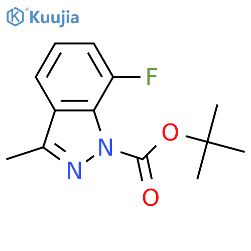 tert-butyl 7-fluoro-3-Methyl-1H-indazole-1-carboxylate structure