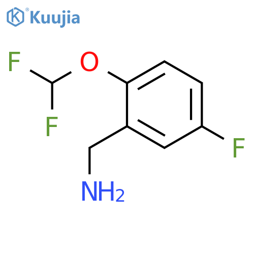 2-(Difluoromethoxy)-5-fluorobenzylamine structure