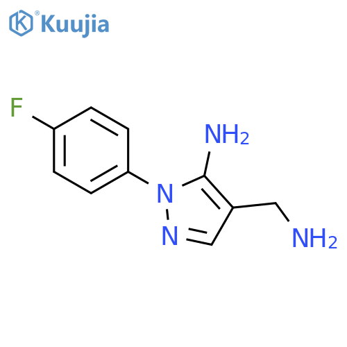 4-(Aminomethyl)-1-(4-fluorophenyl)-1H-pyrazol-5-amine structure