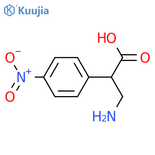 3-amino-2-(4-nitrophenyl)propanoic acid structure