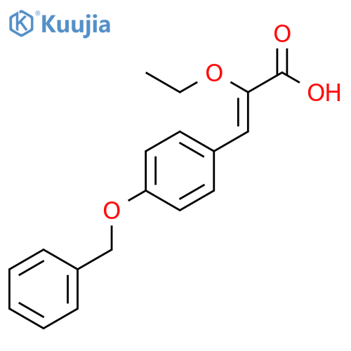 (E)-3-(4-(Benzyloxy)phenyl)-2-ethoxyacrylic acid structure