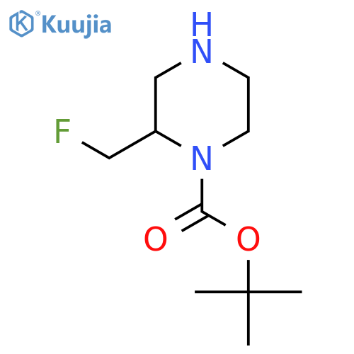 tert-butyl 2-(fluoromethyl)piperazine-1-carboxylate structure