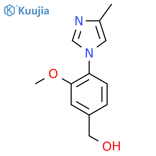(3-Methoxy-4-(4-methyl-1H-imidazol-1-YL)phenyl)methanol structure