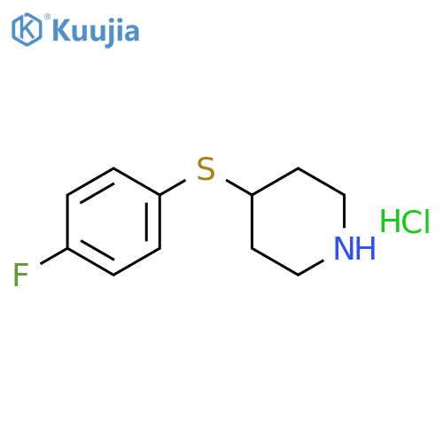 4-[(4-fluorophenyl)sulfanyl]piperidine hydrochloride structure