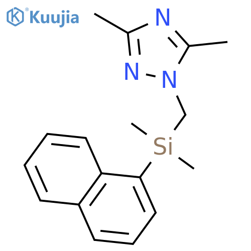 1H-1,2,4-Triazole, 1-[(dimethyl-1-naphthalenylsilyl)methyl]-3,5-dimethyl- structure