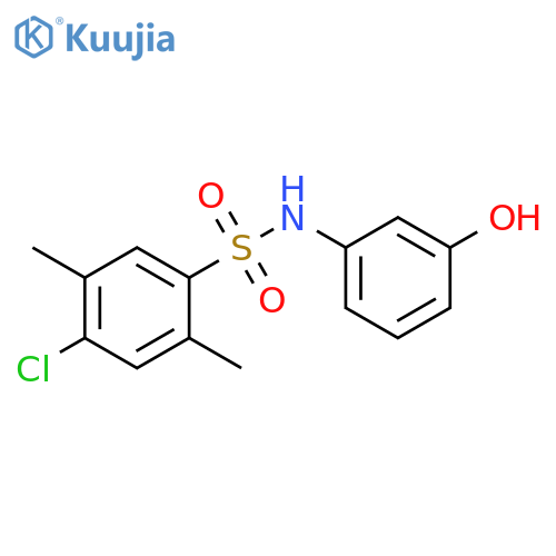 4-chloro-N-(3-hydroxyphenyl)-2,5-dimethylbenzene-1-sulfonamide structure
