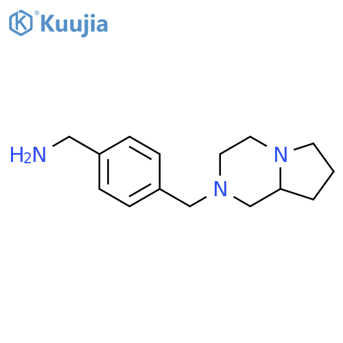 [4-(3,4,6,7,8,8a-hexahydro-1H-pyrrolo[1,2-a]pyrazin-2-ylmethyl)phenyl]methanamine structure