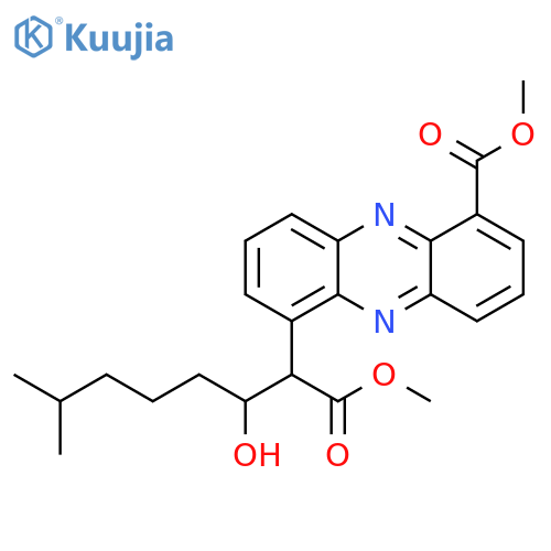 methyl 6-(3-hydroxy-1-methoxy-7-methyl-1-oxooctan-2-yl)phenazine-1-carboxylate structure