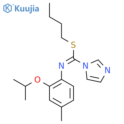 1H-Imidazole-1-carboximidothioic acid, N-[4-methyl-2-(1-methylethoxy)phenyl]-, butyl ester structure
