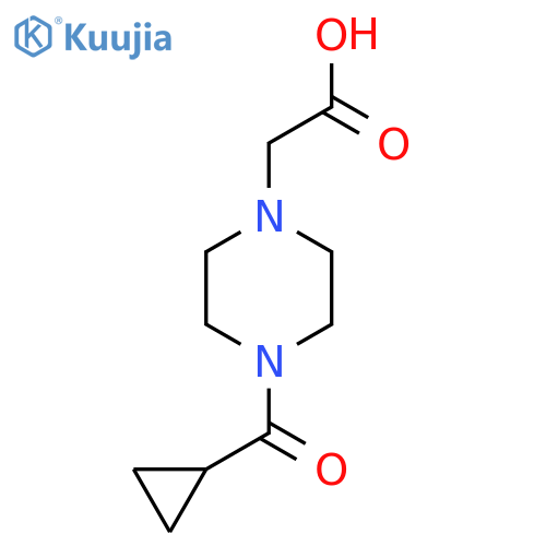 2-(4-Cyclopropanecarbonylpiperazin-1-yl)acetic acid structure