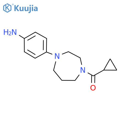 {4-[4-(cyclopropylcarbonyl)-1,4-diazepan-1-yl]phenyl}amine structure