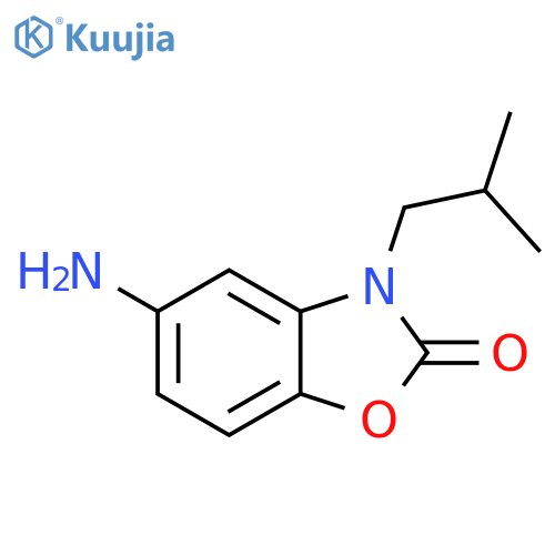 5-amino-3-(2-methylpropyl)-2,3-dihydro-1,3-benzoxazol-2-one structure