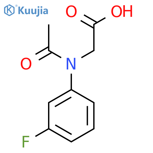 2-N-(3-fluorophenyl)acetamidoacetic acid structure