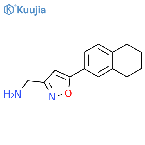 C-[5-(5,6,7,8-Tetrahydro-naphthalen-2-yl)-isoxazol-3-yl]-methylamine structure