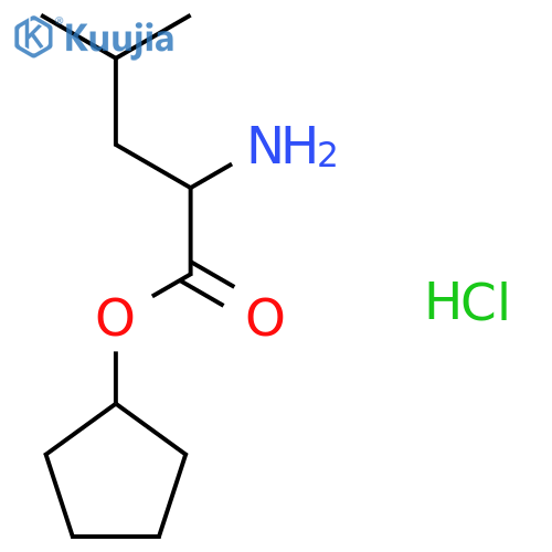 Cyclopentyl 2-amino-4-methylpentanoate;hydrochloride structure