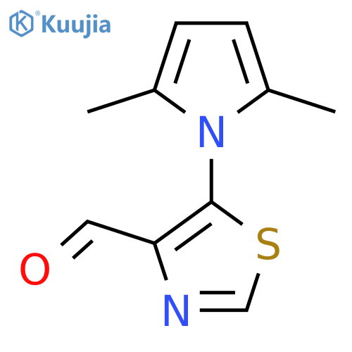 5-(2,5-dimethyl-1H-pyrrol-1-yl)-1,3-thiazole-4-carbaldehyde structure