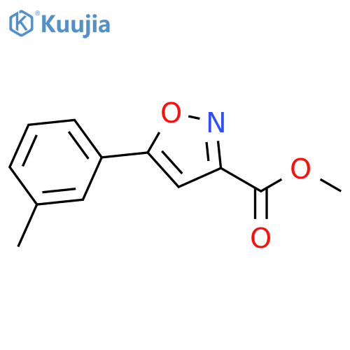 5-m-Tolyl-isoxazole-3-carboxylic acid methyl ester structure