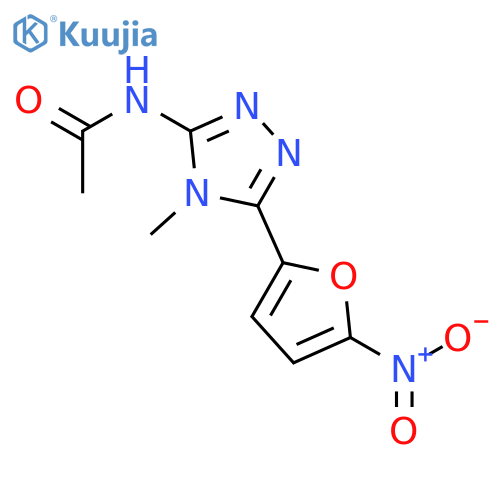 Acetamide,N-[4-methyl-5-(5-nitro-2-furanyl)-4H-1,2,4-triazol-3-yl]- structure