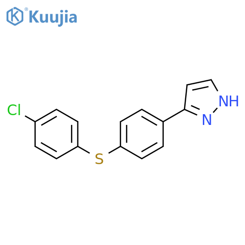 3-[4-(4-Chlorothiophenoxy)lphenyl]-1H-pyrazole structure