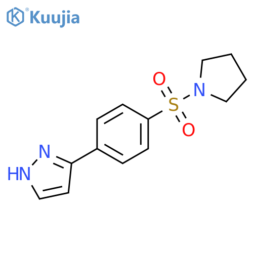 3-(4-Pyrrolidin-1-ylsulfonylphenyl)-1H-pyrazole structure