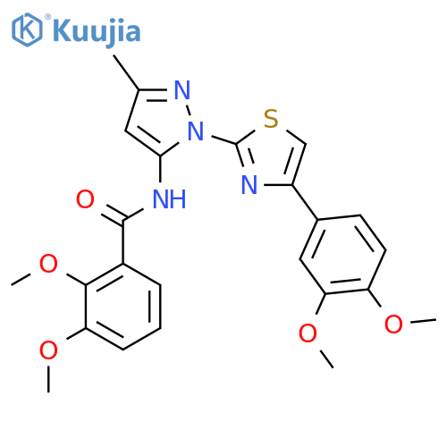 N-{1-[4-(3,4-dimethoxyphenyl)-1,3-thiazol-2-yl]-3-methyl-1H-pyrazol-5-yl}-2,3-dimethoxybenzamide structure