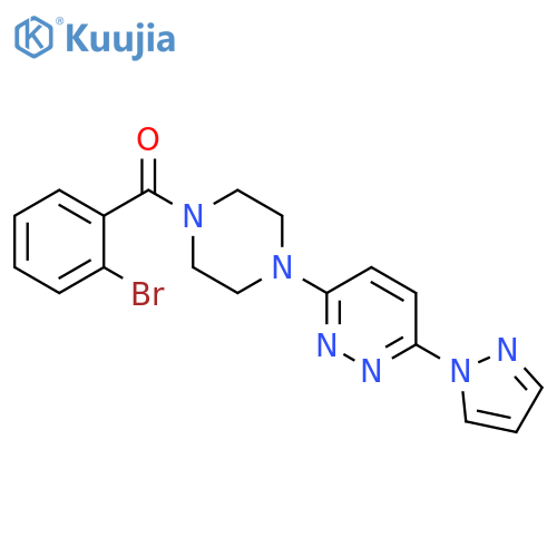 3-[4-(2-bromobenzoyl)piperazin-1-yl]-6-(1H-pyrazol-1-yl)pyridazine structure