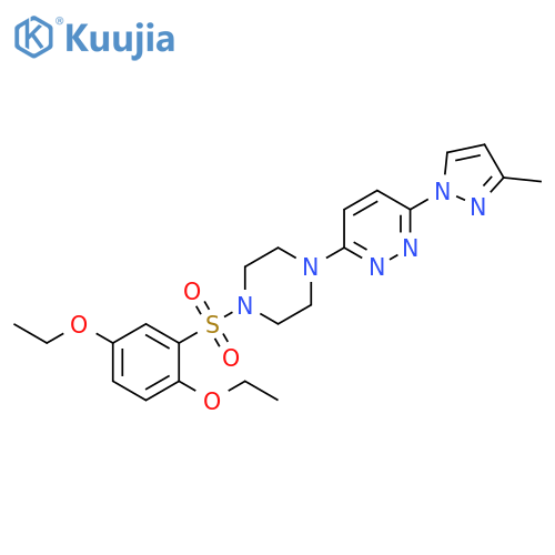 3-[4-(2,5-diethoxybenzenesulfonyl)piperazin-1-yl]-6-(3-methyl-1H-pyrazol-1-yl)pyridazine structure