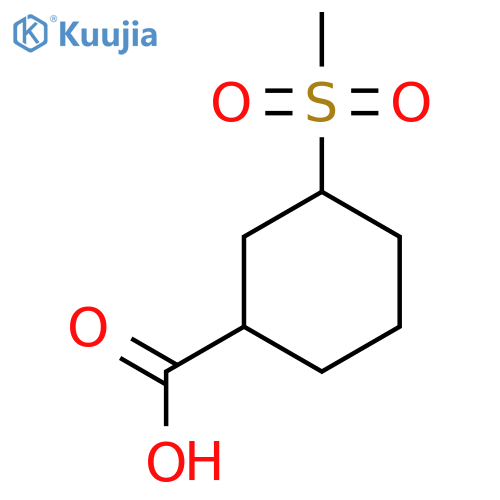 3-Methanesulfonylcyclohexane-1-carboxylic acid structure