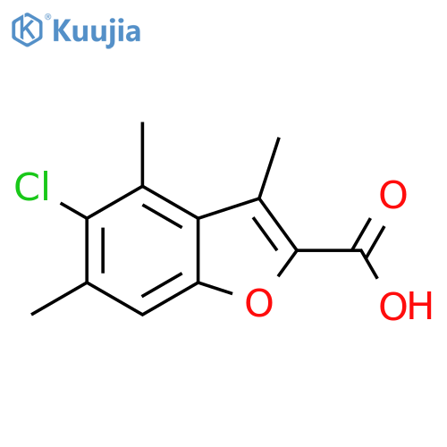 5-Chloro-3,4,6-trimethyl-1-benzofuran-2-carboxylic acid structure